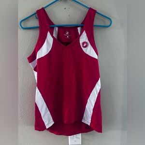 Stylish Red and White Women's Tank Top Castelli